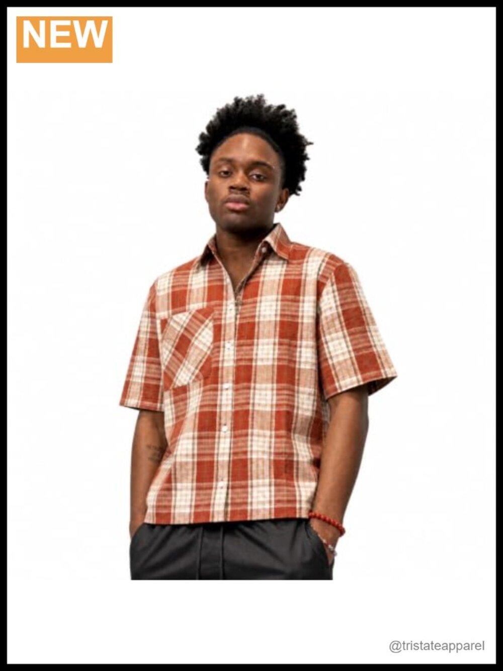 Binder-Friendly Boxy Plaid Button-Up Shirt